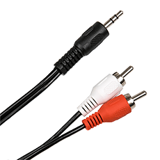 Аудиокабель minijack M 3.5 мм - 2x RCA M чёрный 1.5м Dialog CA-0715 Black