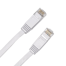 Патч-корд UTP Cat.6 RJ-45 M - RJ-45 M белый 1м плоский Dialog CN-0115F White