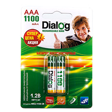 NiMH Аккумуляторы AAA Dialog HR03/1100-2B