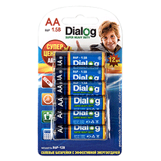 Солевые батарейки АА Dialog R6P-12B